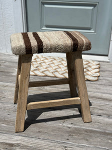 TURKISH WOOL ELM STOOL