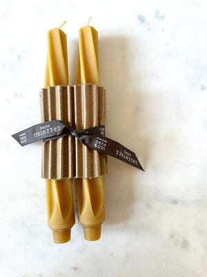 TWIST BEESWAX TAPERS - PAIR