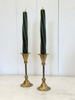 MID CENTURY BRASS CANDLESTICKS