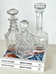 SET OF 3 CRYSTAL DECANTERS