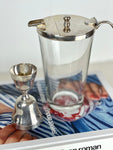 SILVER PLATED JIGGER MEASURE TOOL AND COCKTAIL SHAKER