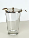SILVER PLATE AND GLASS COCKTAIL SHAKER