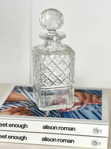 SQUARE CUT CRYSTAL DECANTER