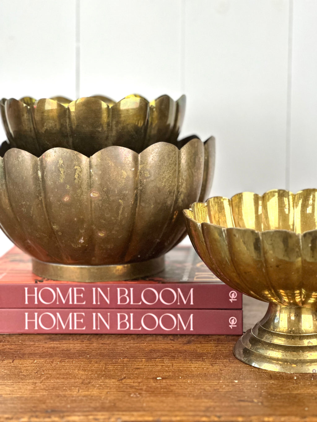 VINTAGE BRASS SCALLOP BOWLS