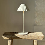 RUFFLED CORDLESS BISTRO LAMP