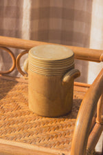 vintage small lidded french stoneware confit pot 