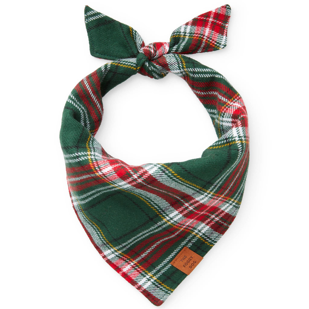 HOLLY JOLLY FLANNEL HOLIDAY DOG BANDANA