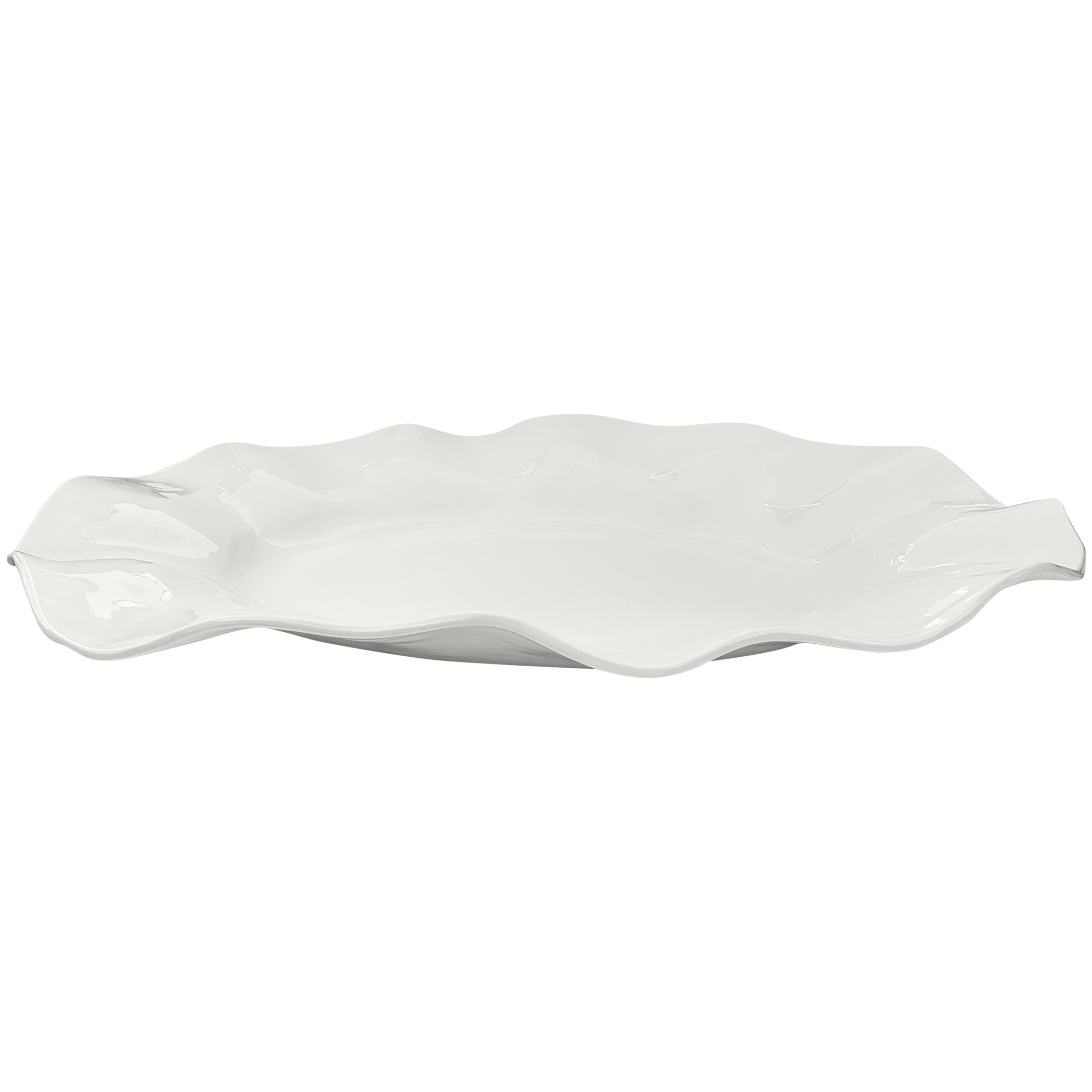 WAVY CREAM SERVING PLATTER