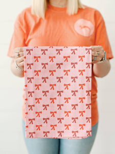 RED BOWS HOLIDAY TEA TOWEL