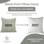 HAND BLOCK PRINTED PILLOW - STELLA