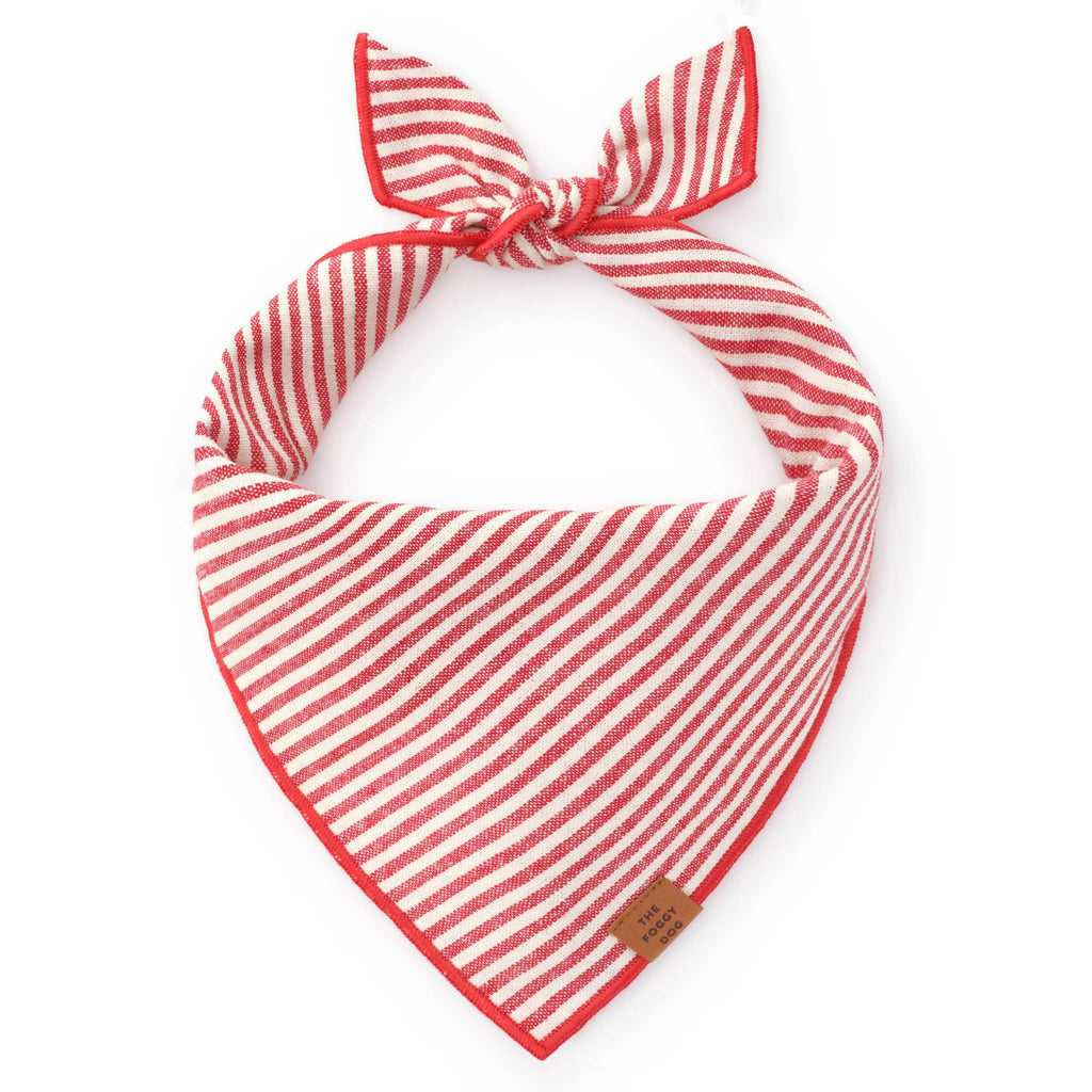 RED STRIPE DOG BANDANA
