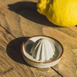 FRENCH STONEWARE LEMON JUICER