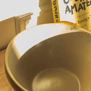 FRENCH VINTAGE STONEWARE BATTER BOWL