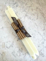 SQUARE BEESWAX TAPERS - PAIR