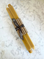 SQUARE BEESWAX TAPERS - PAIR