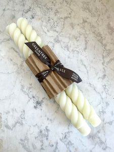 ROPE BEESWAX TAPERS - PAIR