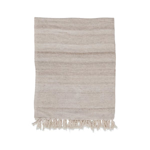 WOVEN WOOL THROW BLANKET