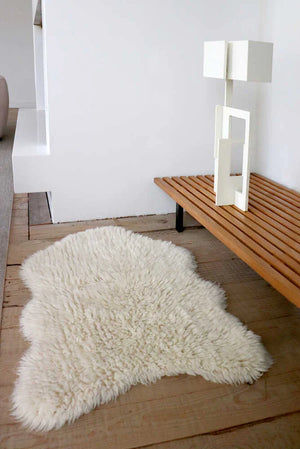 SHEEP WHITE WOOLY RUG