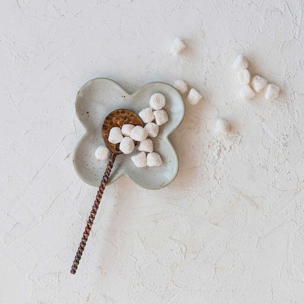 GLAZED CLOVER TRINKET DISH