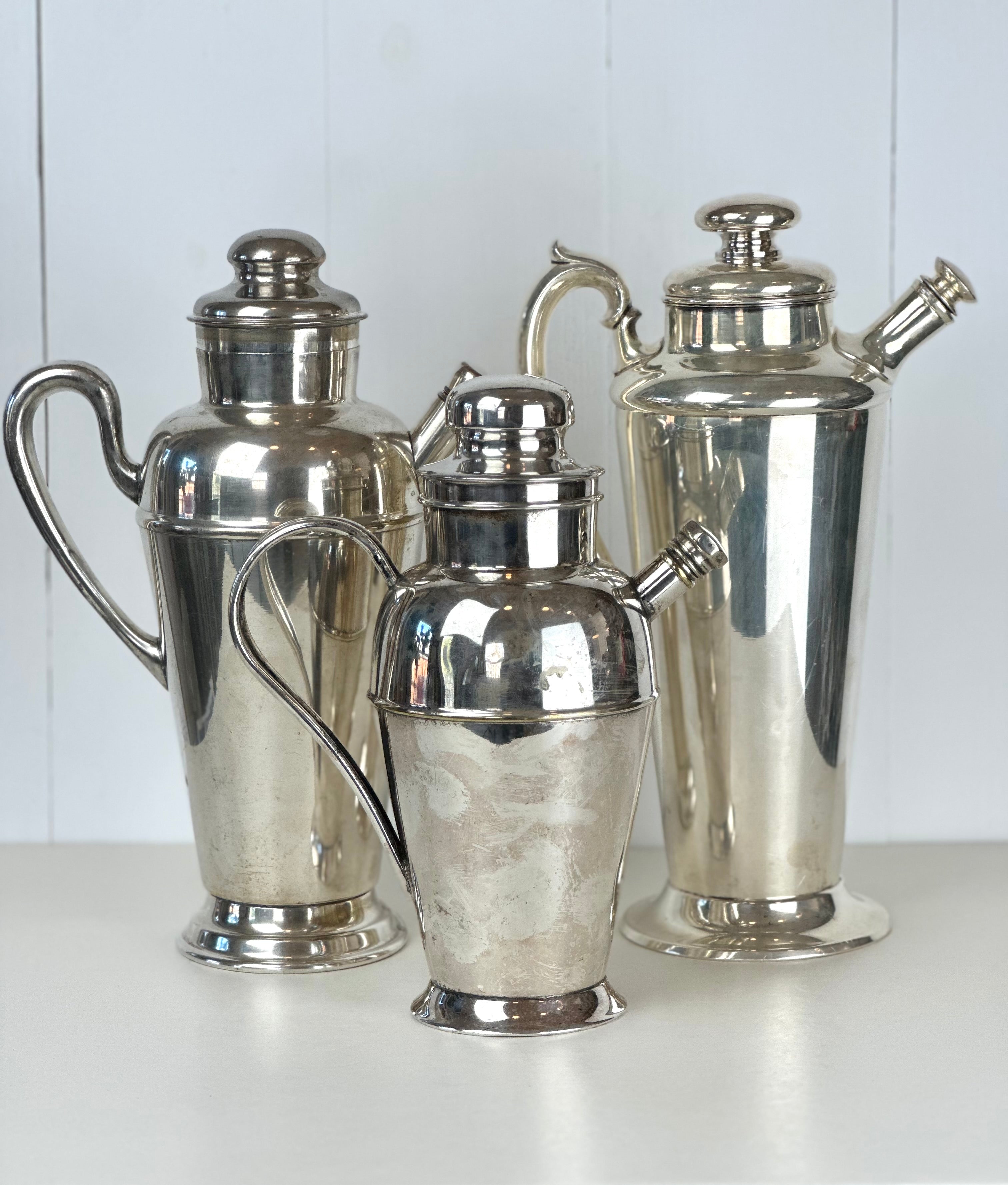 vintage silver plated cocktail shaker pitcher