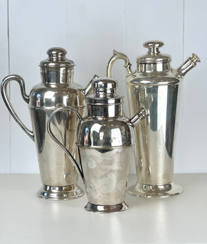 vintage silver plated cocktail shaker pitcher