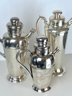 vintage silver plated cocktail shaker pitcher