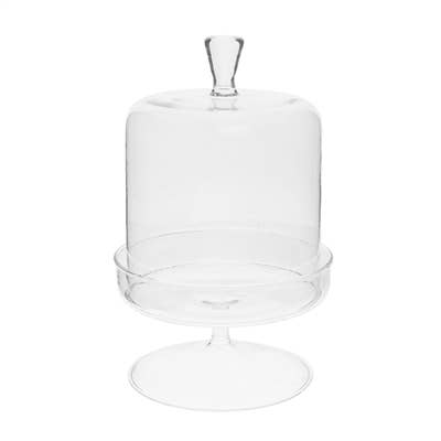 MINI GLASS DOME AND PEDESTAL