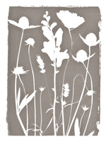 FLORAL CYANOTYPE PRINT  - ON STRETCHED CANVAS