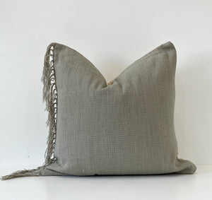 HAND-LOOMED FRINGE SQUARE PILLOW