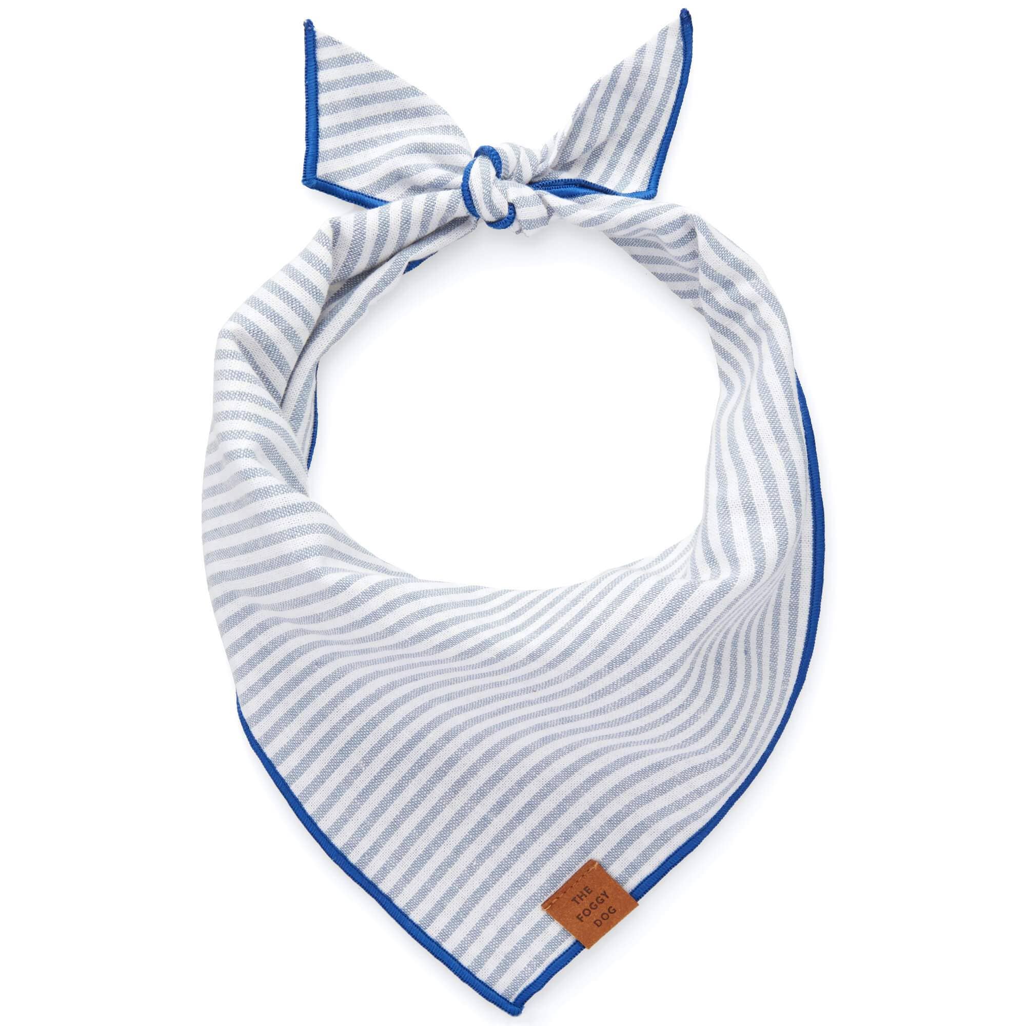 DUSTY BLUE STRIPE DOG BANDANA