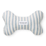 UPCYCLED DENIM STRIPE DOG BONE SQUEAKY TOY