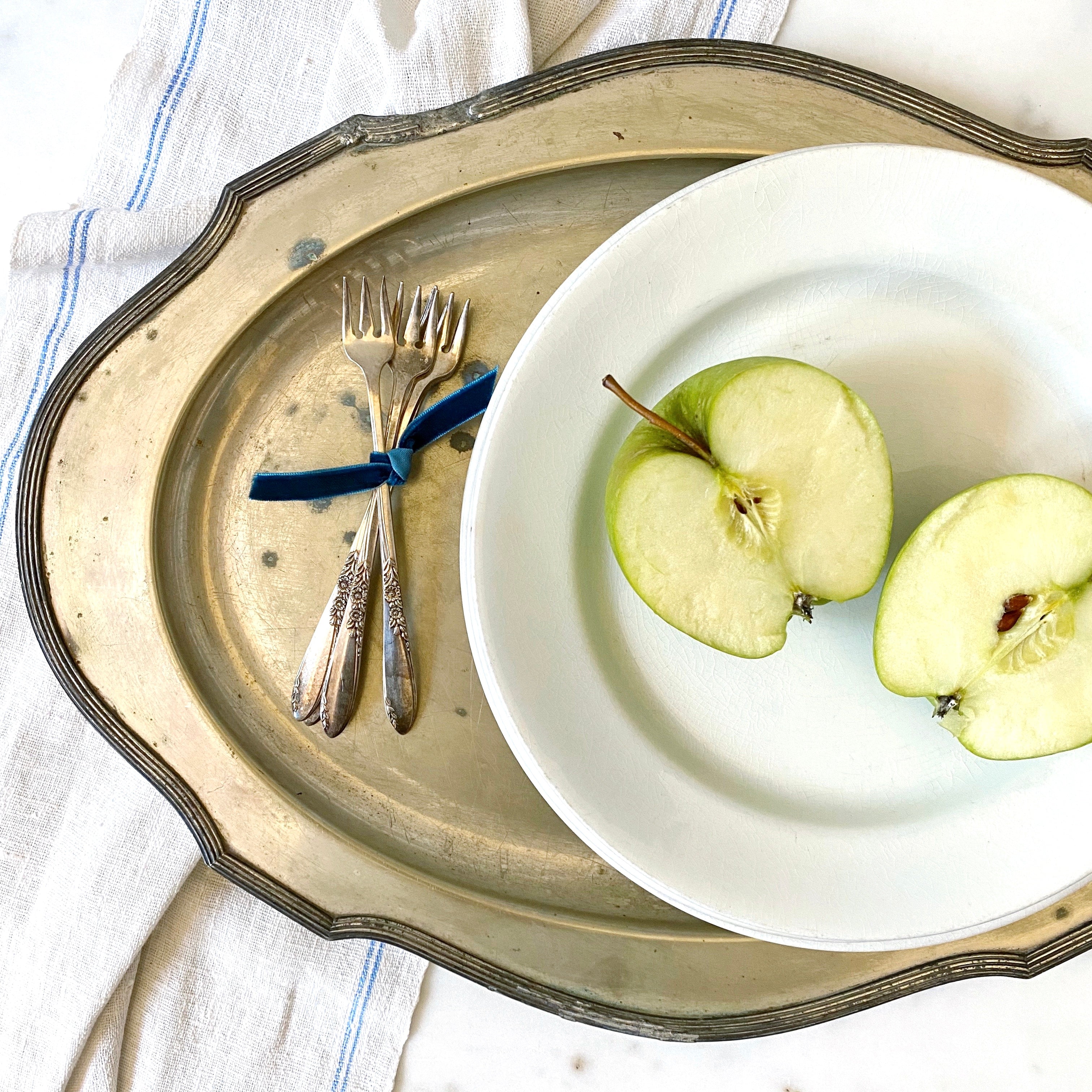 ANTIQUE SILVER SERVING TRAY