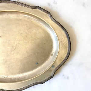 ANTIQUE SILVER SERVING TRAY
