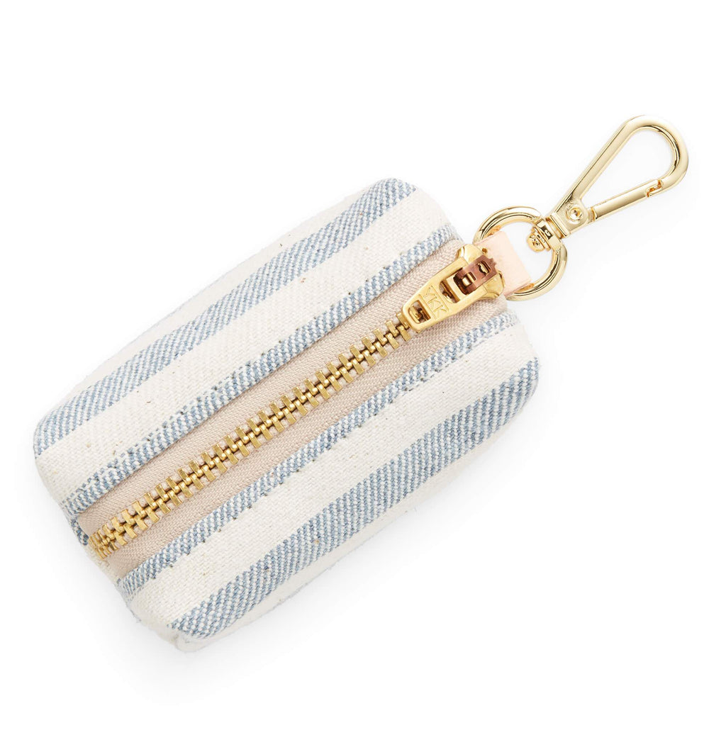 UPCYLED DENIM STRIPE WASTE BAG DISPENSER