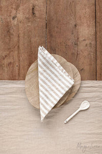 STRIPED LINEN NAPKIN SET (SET OF 2)