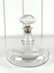 VINTAGE SHORT GLASS DECANTER