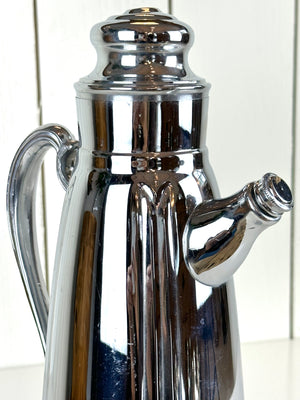 VINTAGE CHROME COCKTAIL SHAKER PITCHER