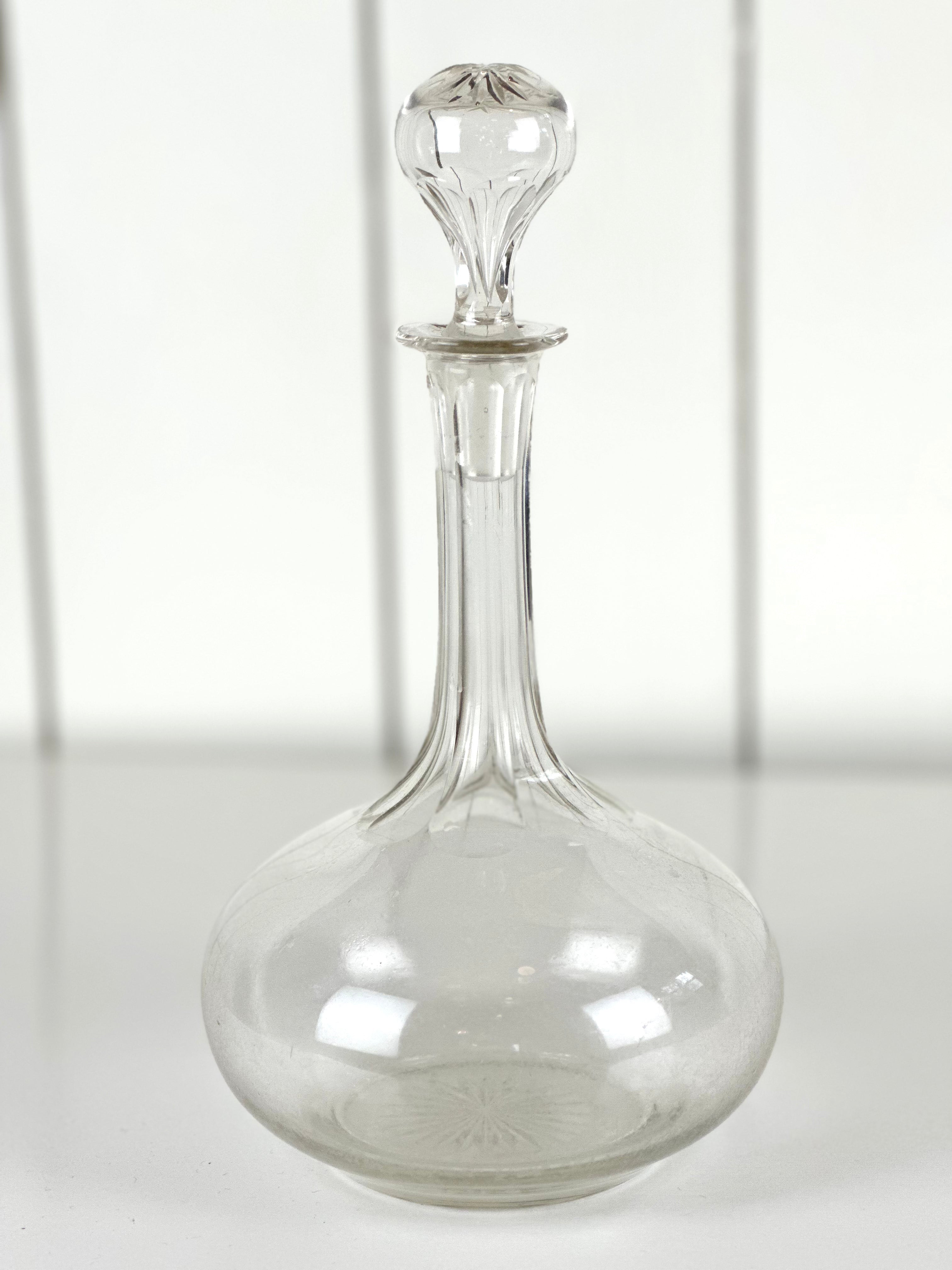 VINTAGE CUT GLASS DECANTER