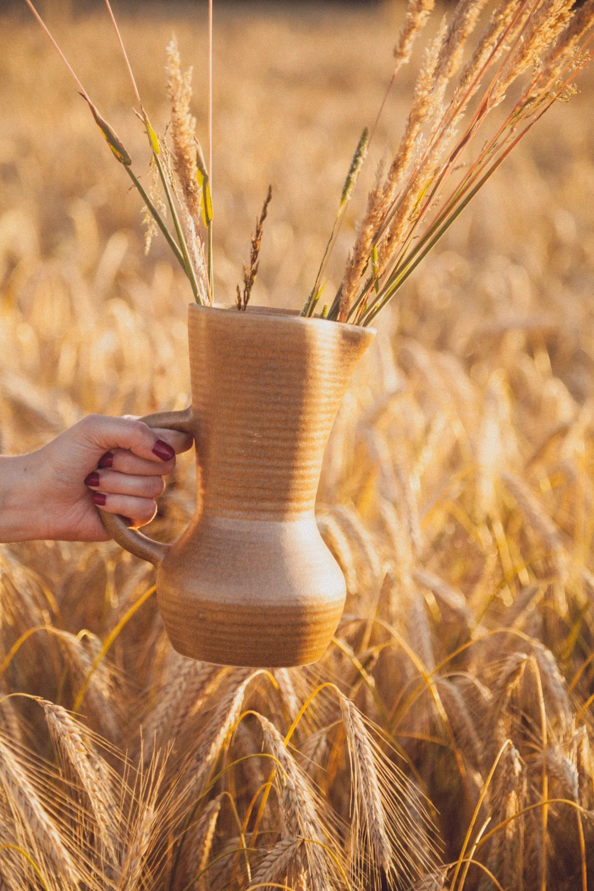 FRENCH SANDSTONE PITCHER BY DIGOIN