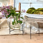 GLOBE VASE WITH STAND