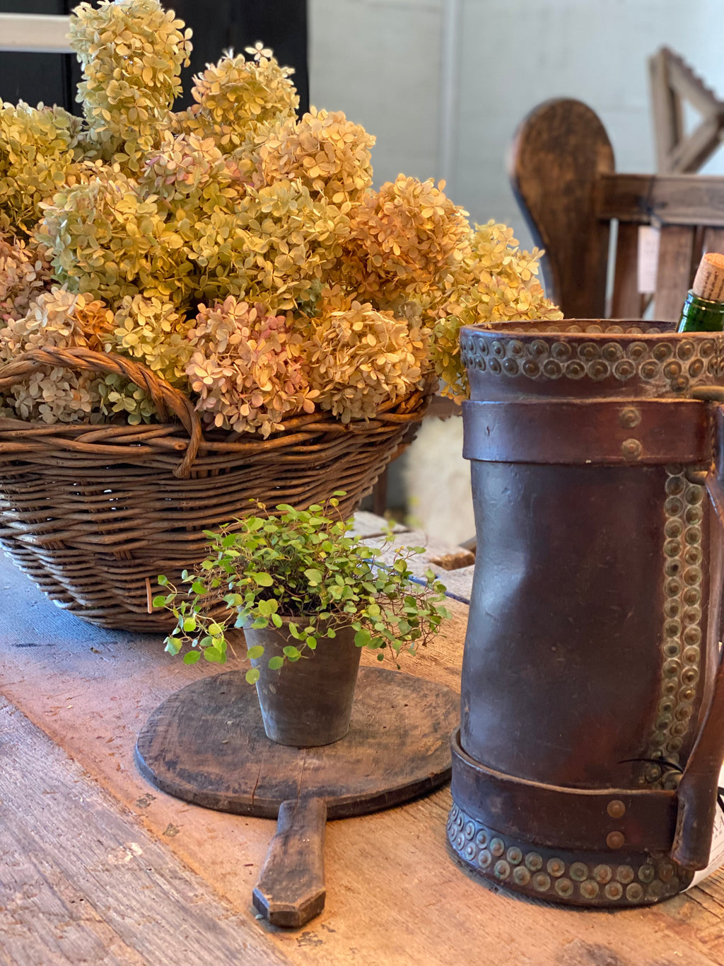 ANTIQUE LEATHER FIRE BUCKET