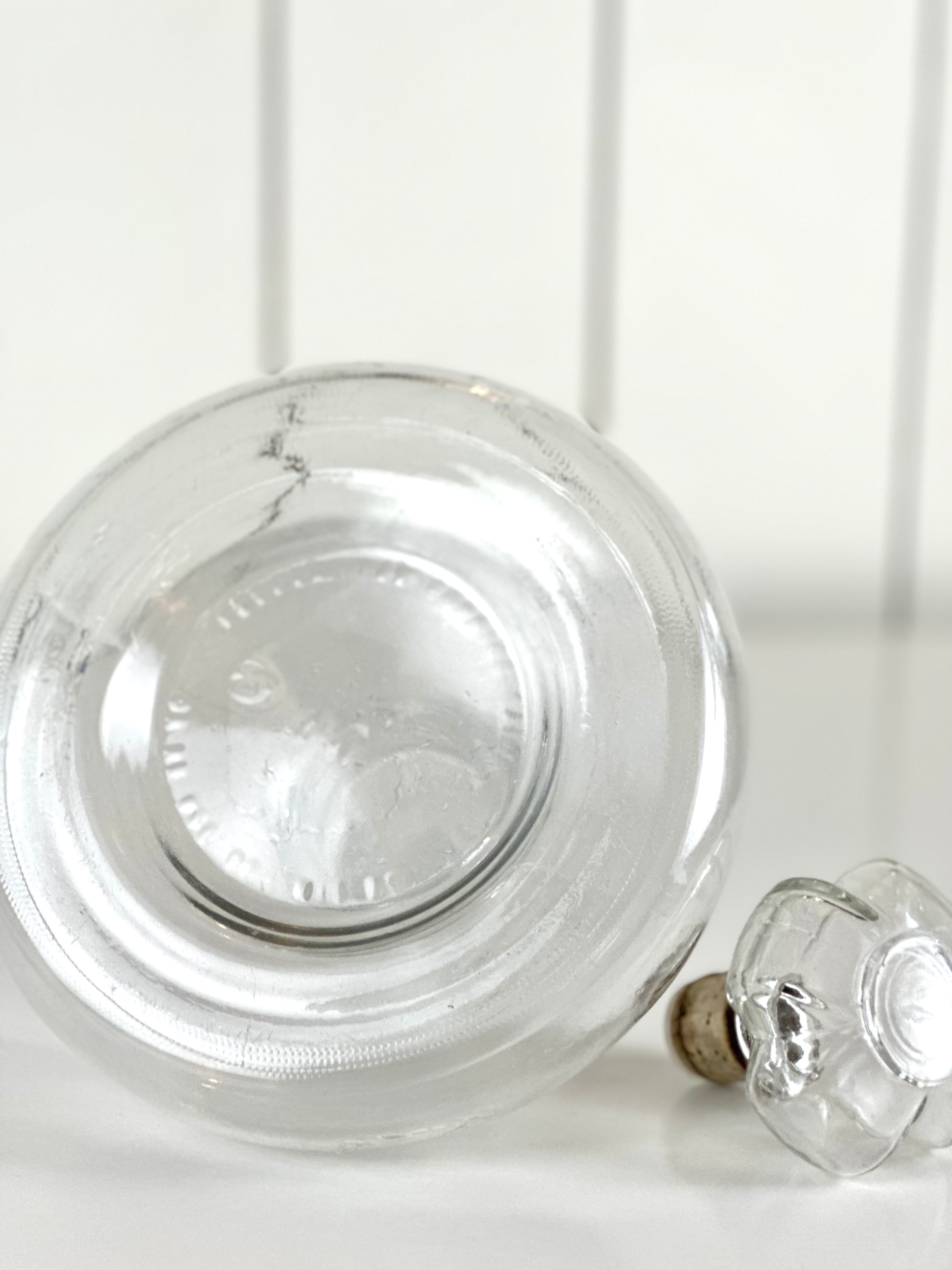 VINTAGE SHORT GLASS DECANTER