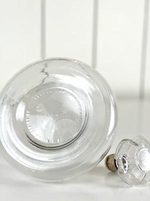 VINTAGE SHORT GLASS DECANTER