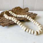 HANDMADE AFRICAN BEADS - BONE COLOR