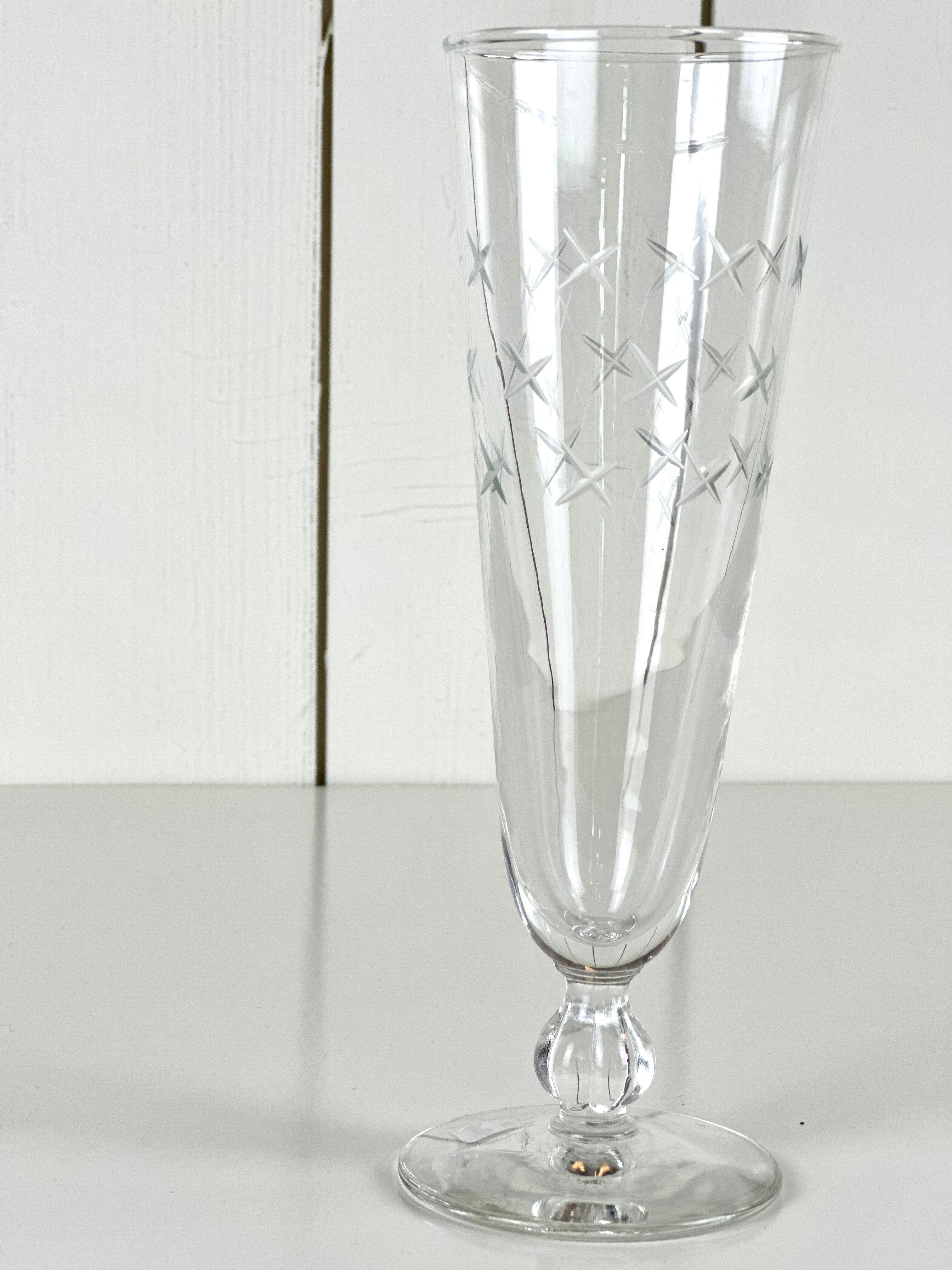 LIBBEY STARDUST CUT PILSNER GLASS