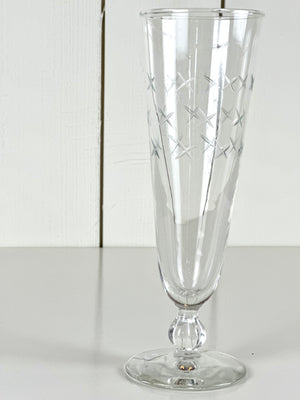 LIBBEY STARDUST CUT PILSNER GLASS