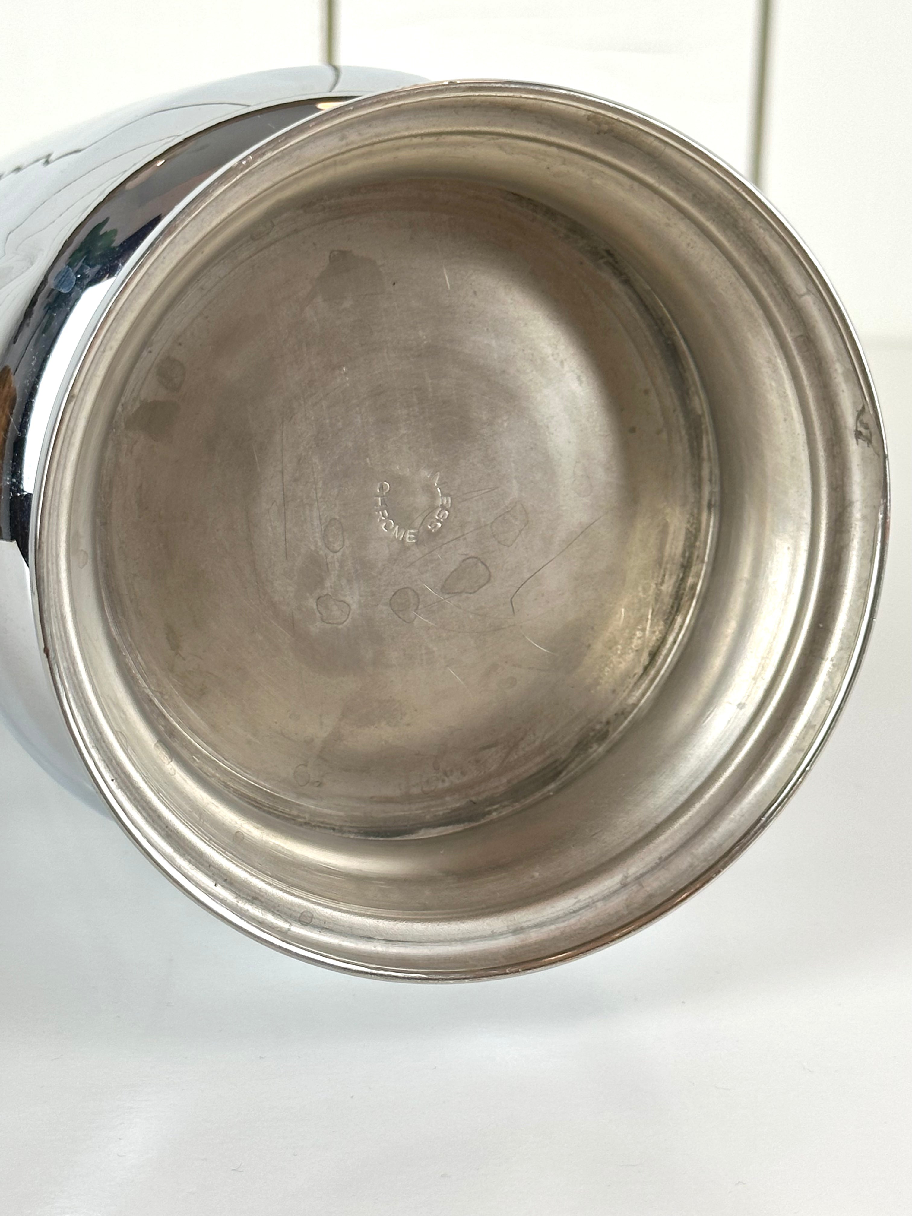 VINTAGE CHROME COCKTAIL SHAKER PITCHER
