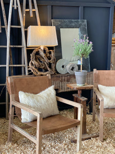 LEATHER SLING CHAIR