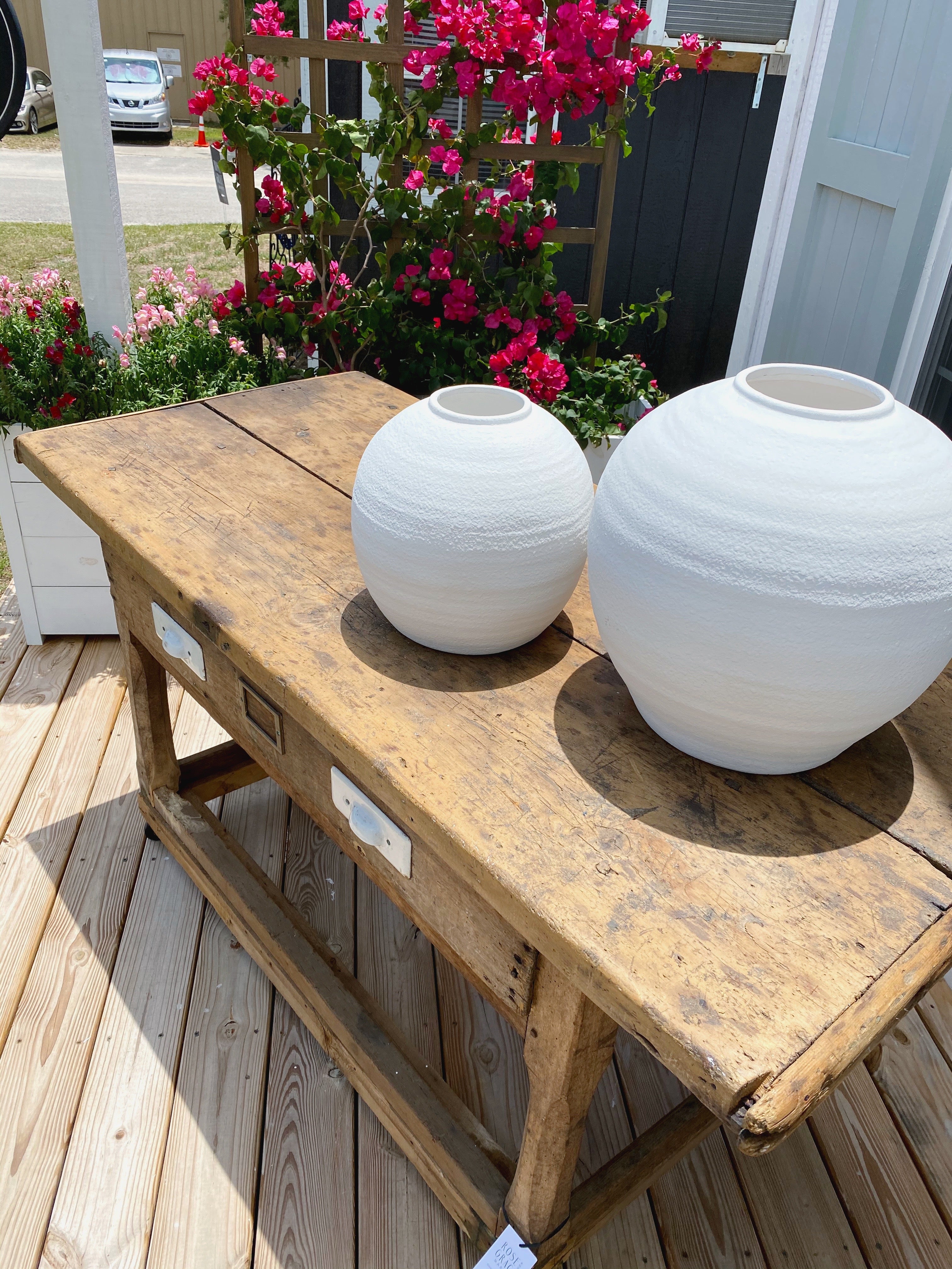 ANTIQUE PEGGED WOOD TABLE