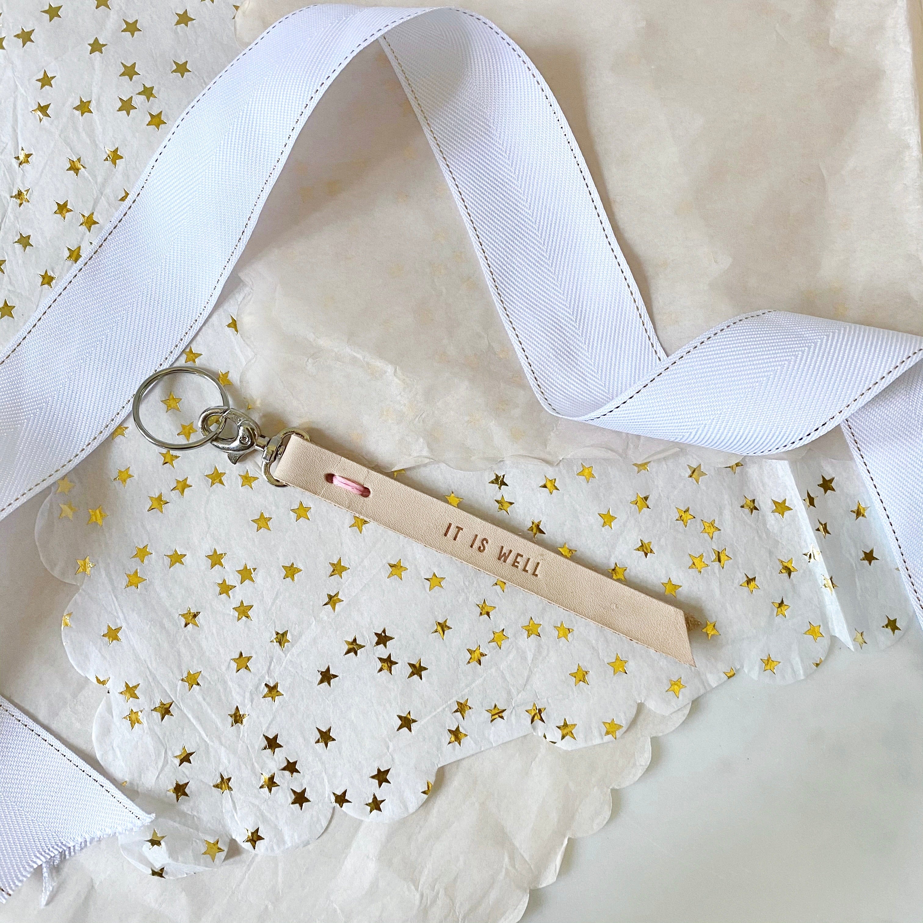 IT IS WELL LEATHER KEY CHAIN {SHOP FOR A CAUSE}